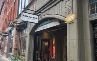 Shiana Hair Salon outside shot on Chapel St. at The Shops at Yale